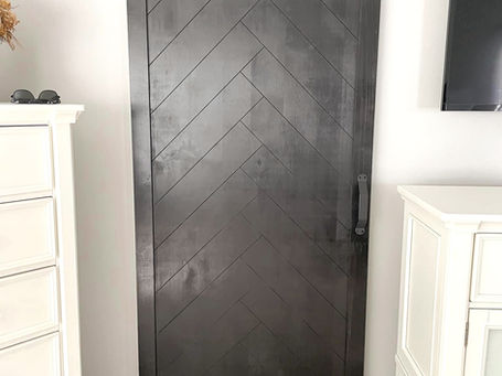 Solid wood Sliding Door to Primary Bath.