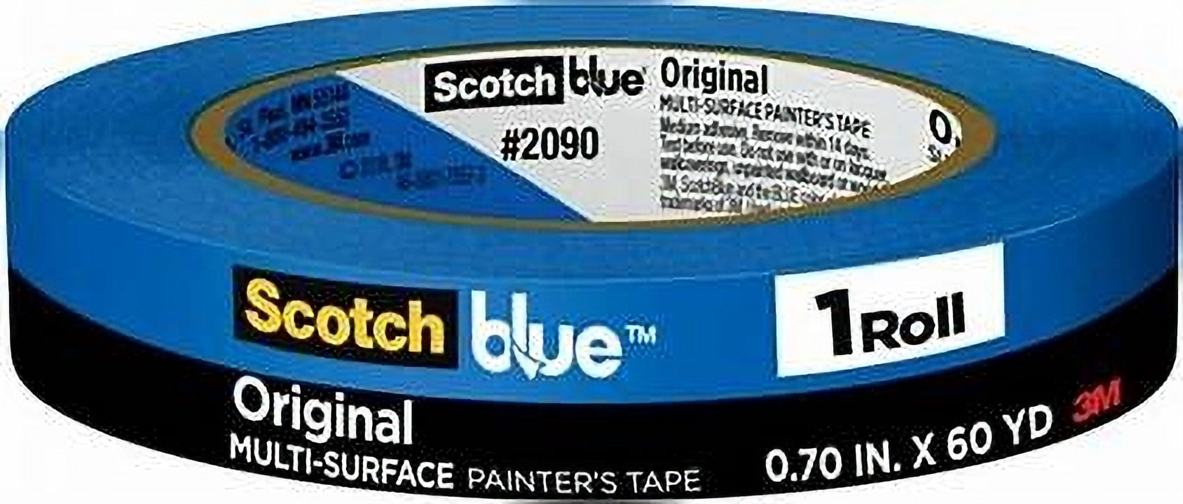 12 rolls 1 inch 3M Scotch 2090 14-Day Multi-Surface Masking Tape