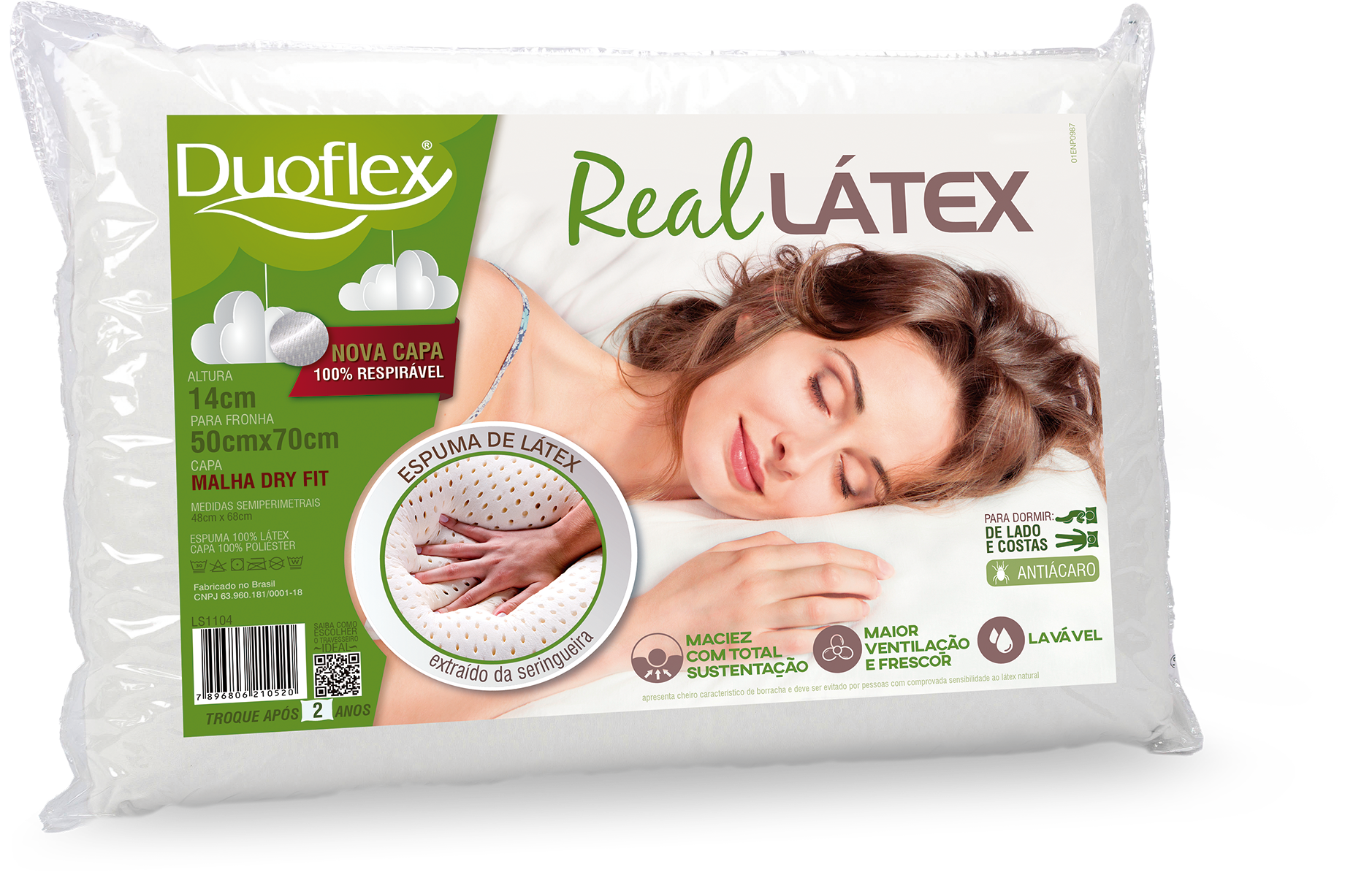Travesseiro Real Látex Baixo Duoflex