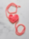 The completed heart applique for the Crochet Heart Envelope Gift Card Holder.