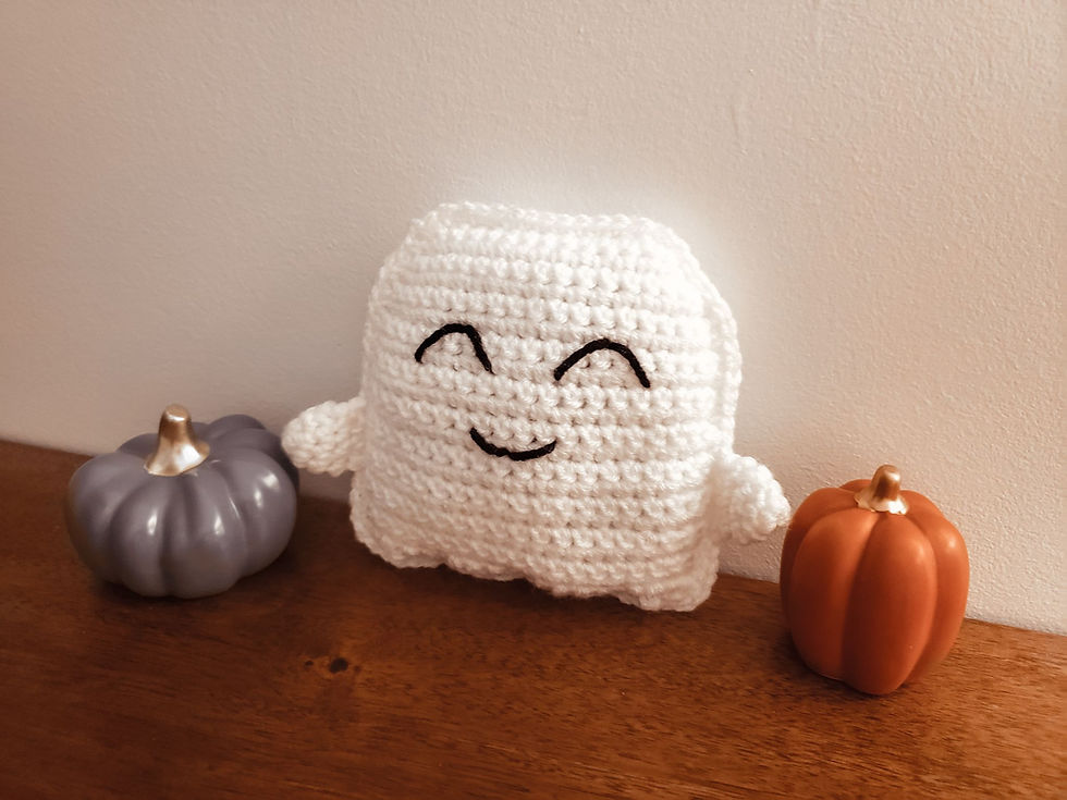 This crochet ghost cuddler is perfect for toddlers or a halloween crochet gift idea!