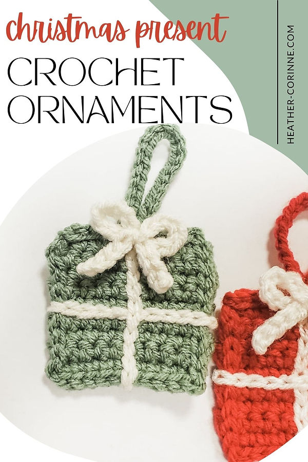 Crochet christmas present ornament clearance