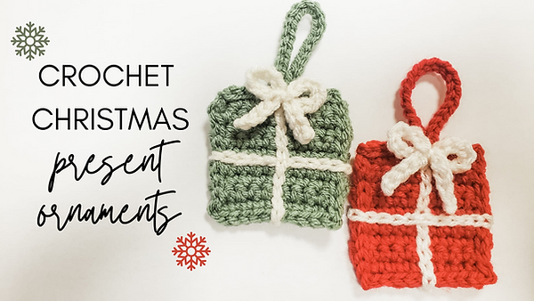 Crochet christmas present ornament clearance