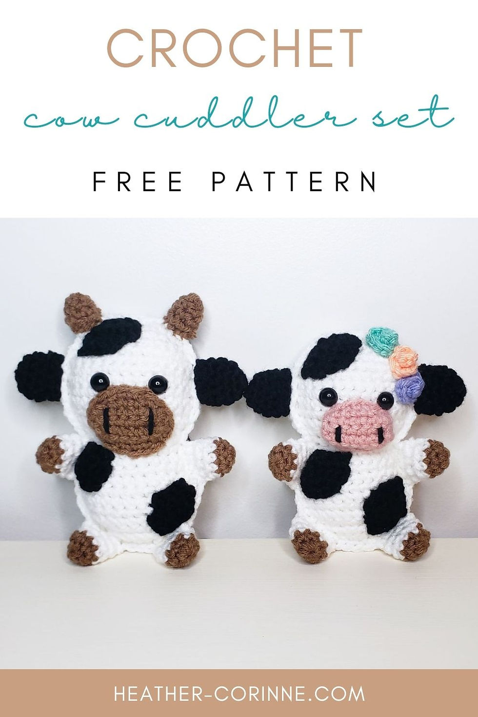 Pin this Crochet Cow Cuddler Free Pattern to your crochet board on Pinterest for later!