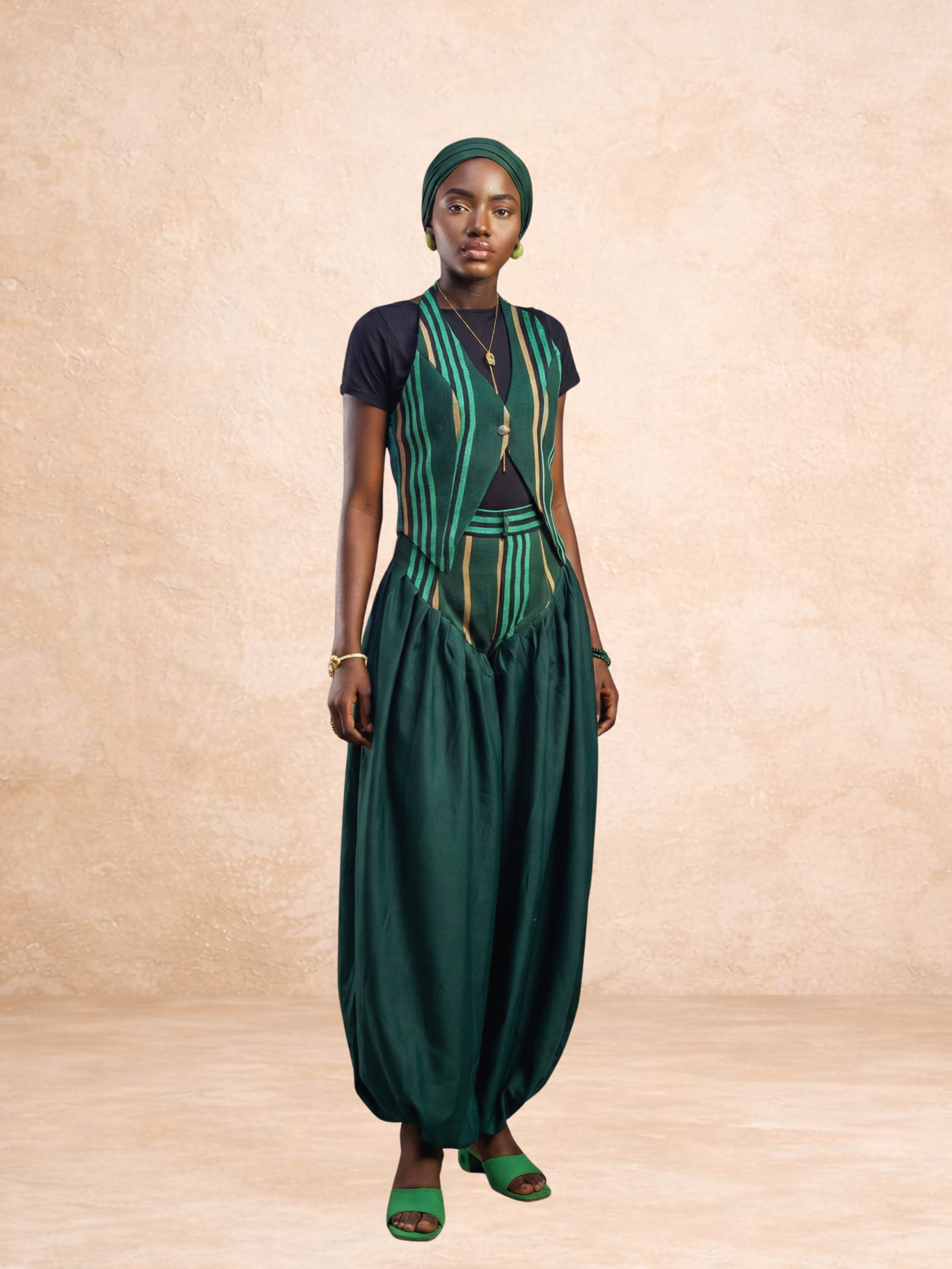 2 pcs Asooke Pant & Waist coat | Zero Waste African Clothes