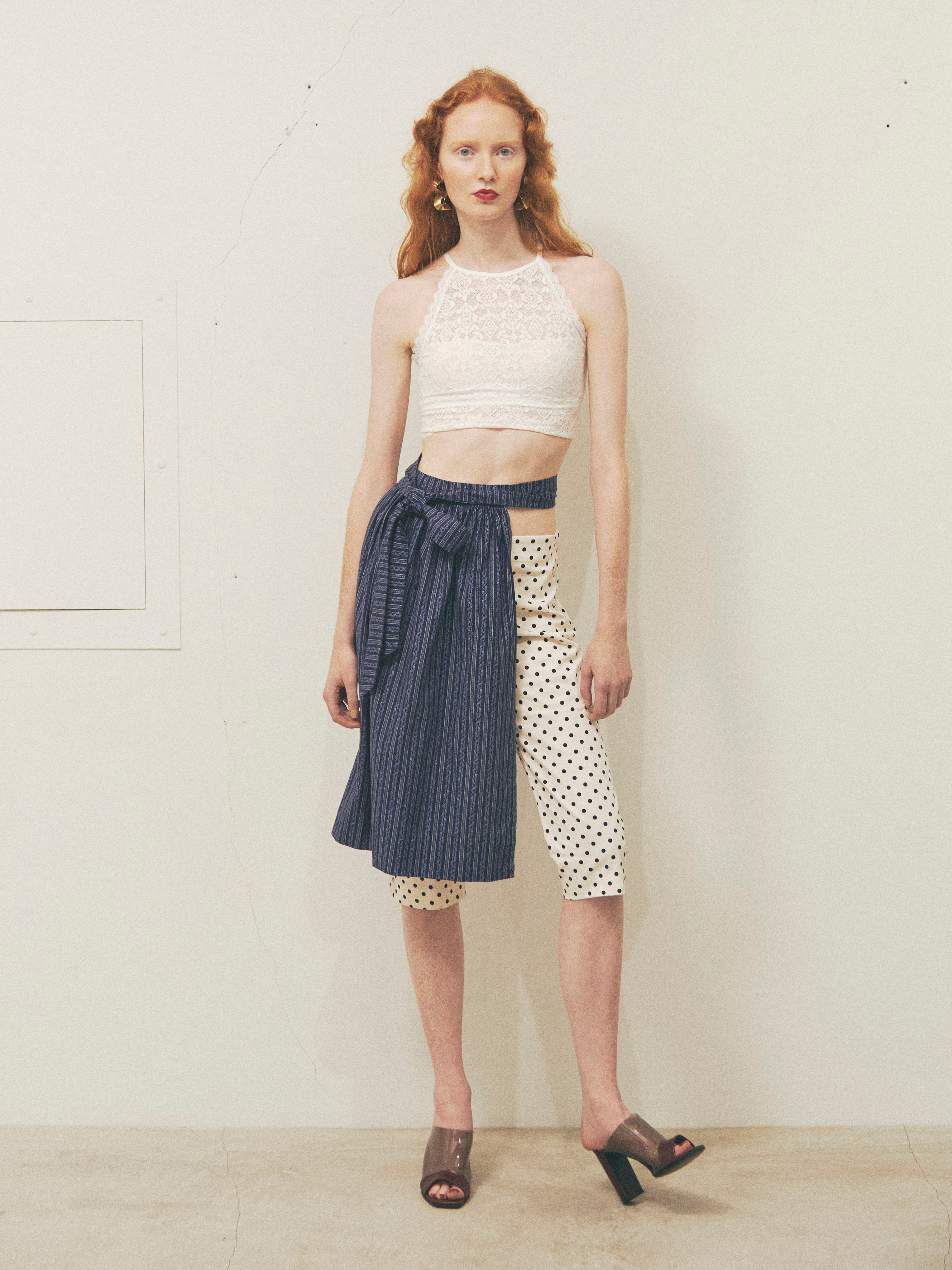 Justonlylimited Navystripe Harf Skirt