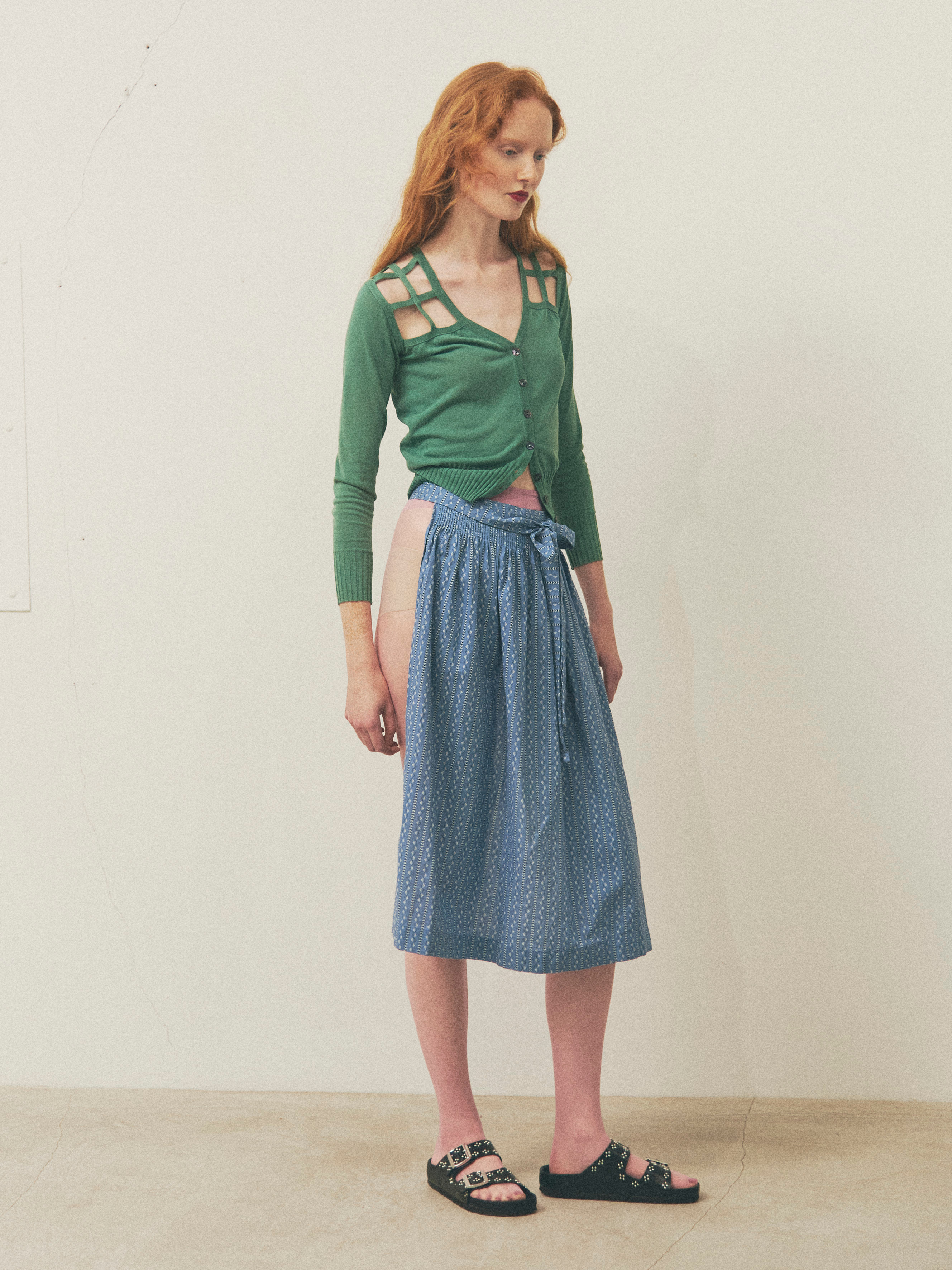 Justonlylimited Rightblue Stripe Harf Skirt image 3