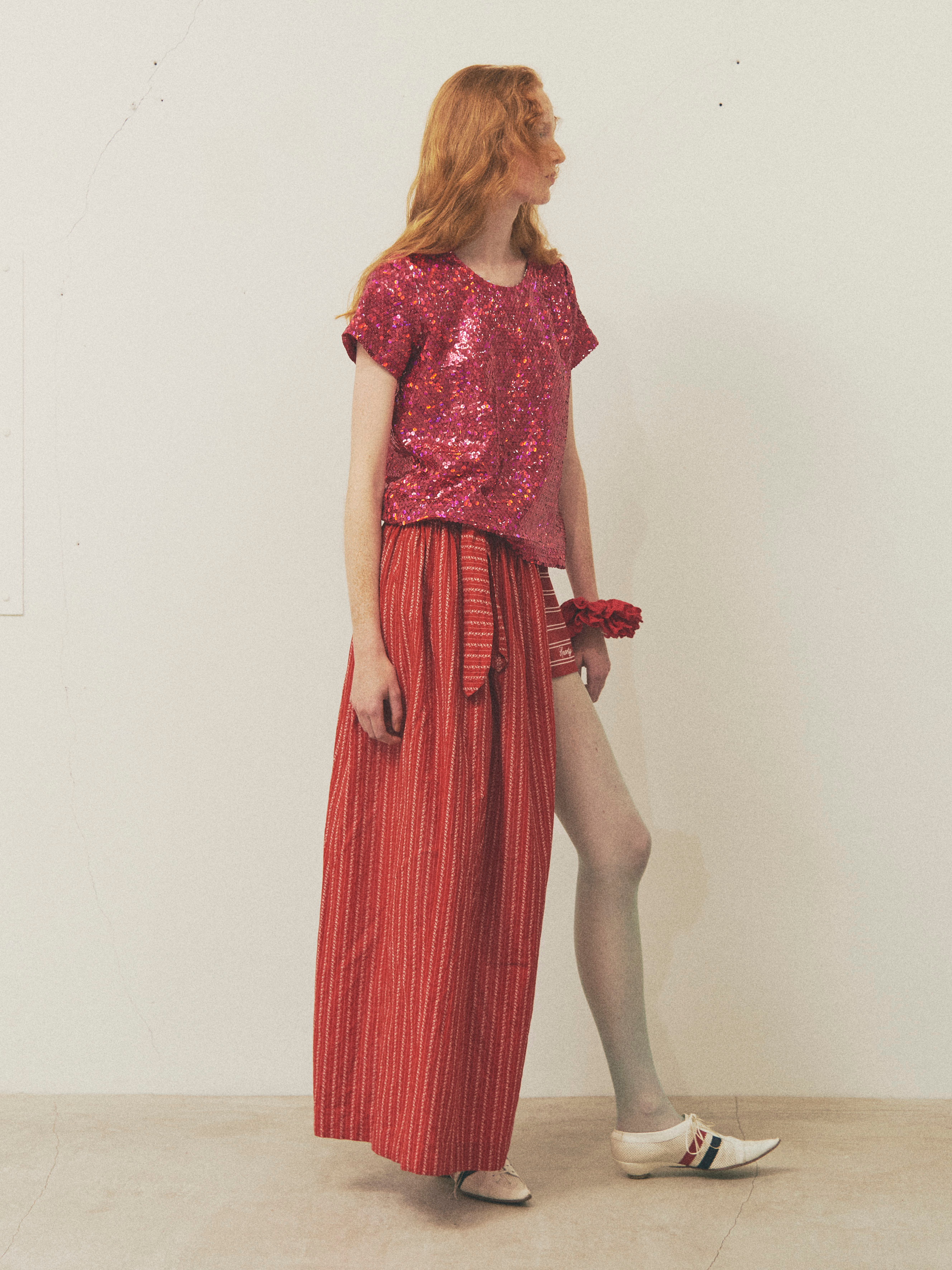 Justonlylimited Redstripe Long Skirt image 3