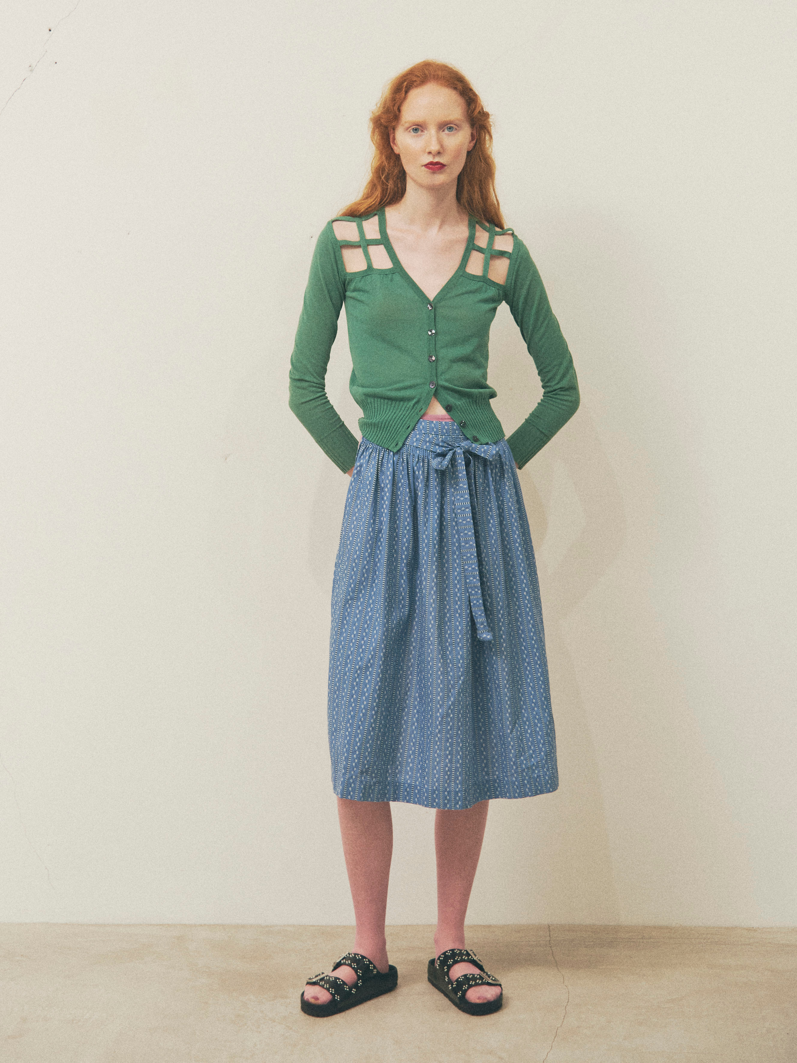 Justonlylimited Rightblue Stripe Harf Skirt image 2
