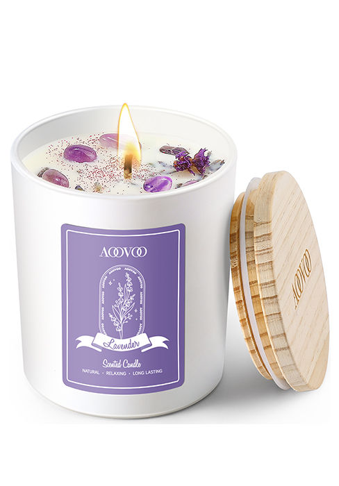 Lavender Crystal Aromatherapy Candle
