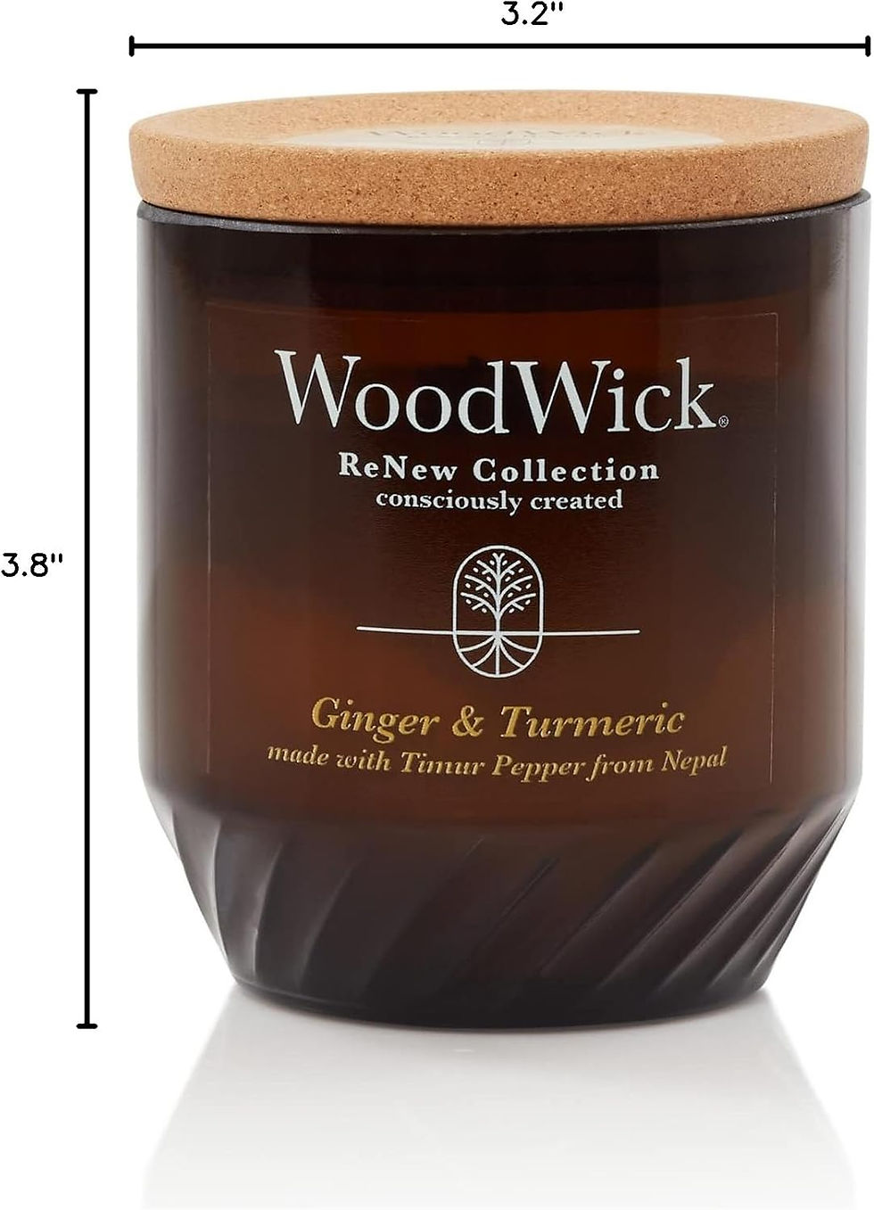 縮圖：WoodWick Ginger & Turmeric Crackling Wick Candle Soy Coconut Wax 6oz
