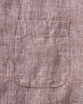 Thumbnail: The Short Sleeve Jack Burgundy Linen