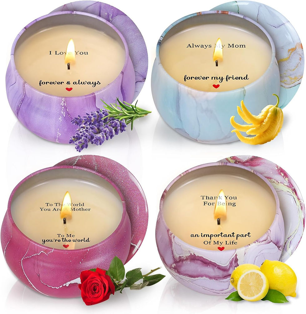 縮圖：Cituarko 4 Pack Inspirational Scented Candles Gift Set 120H Burn 17.6oz