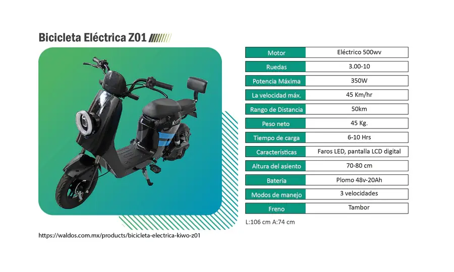 Miniatura: Bicicleta Eléctrica Kiwo Z01
