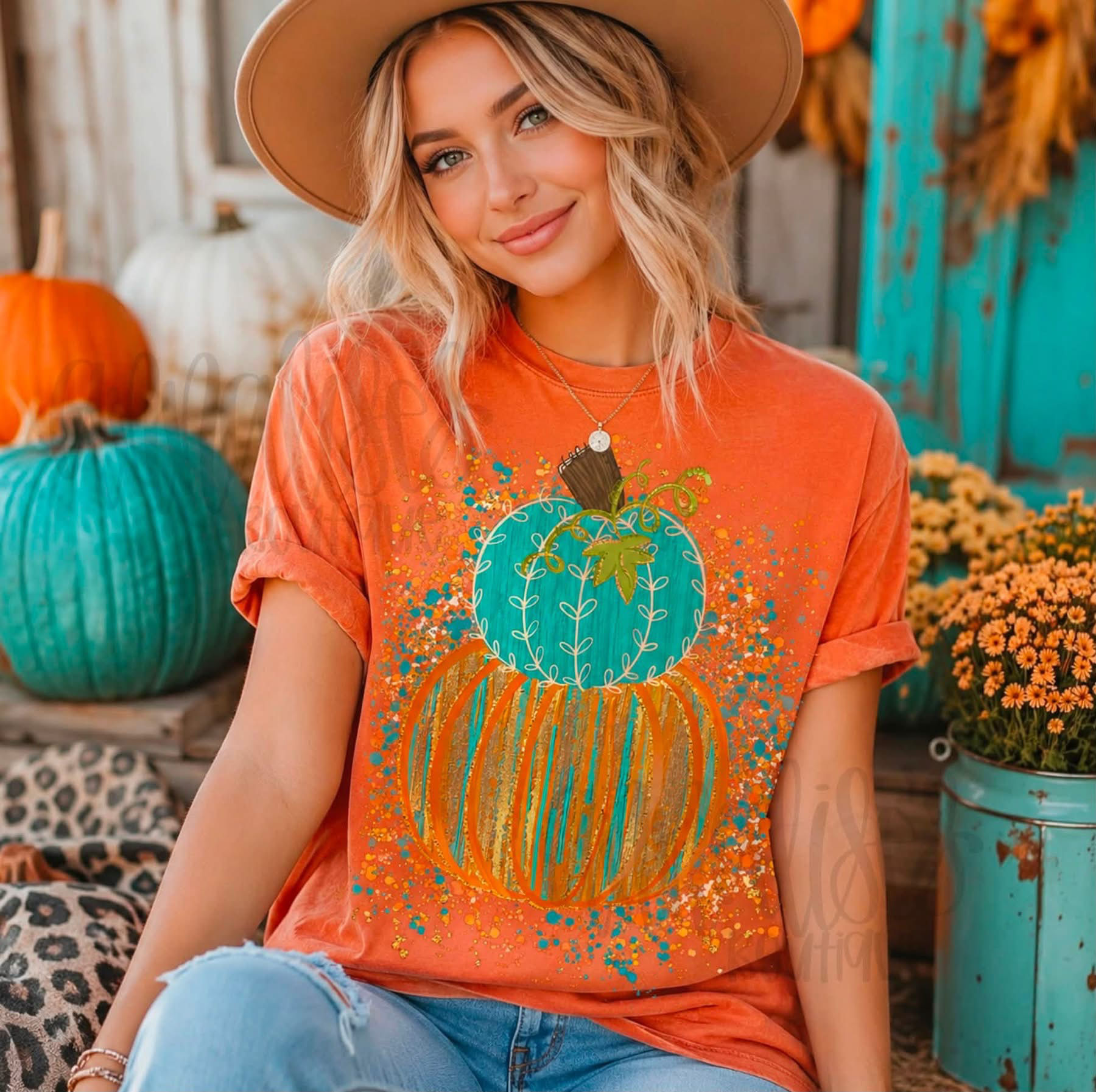 Orange splatter stack 