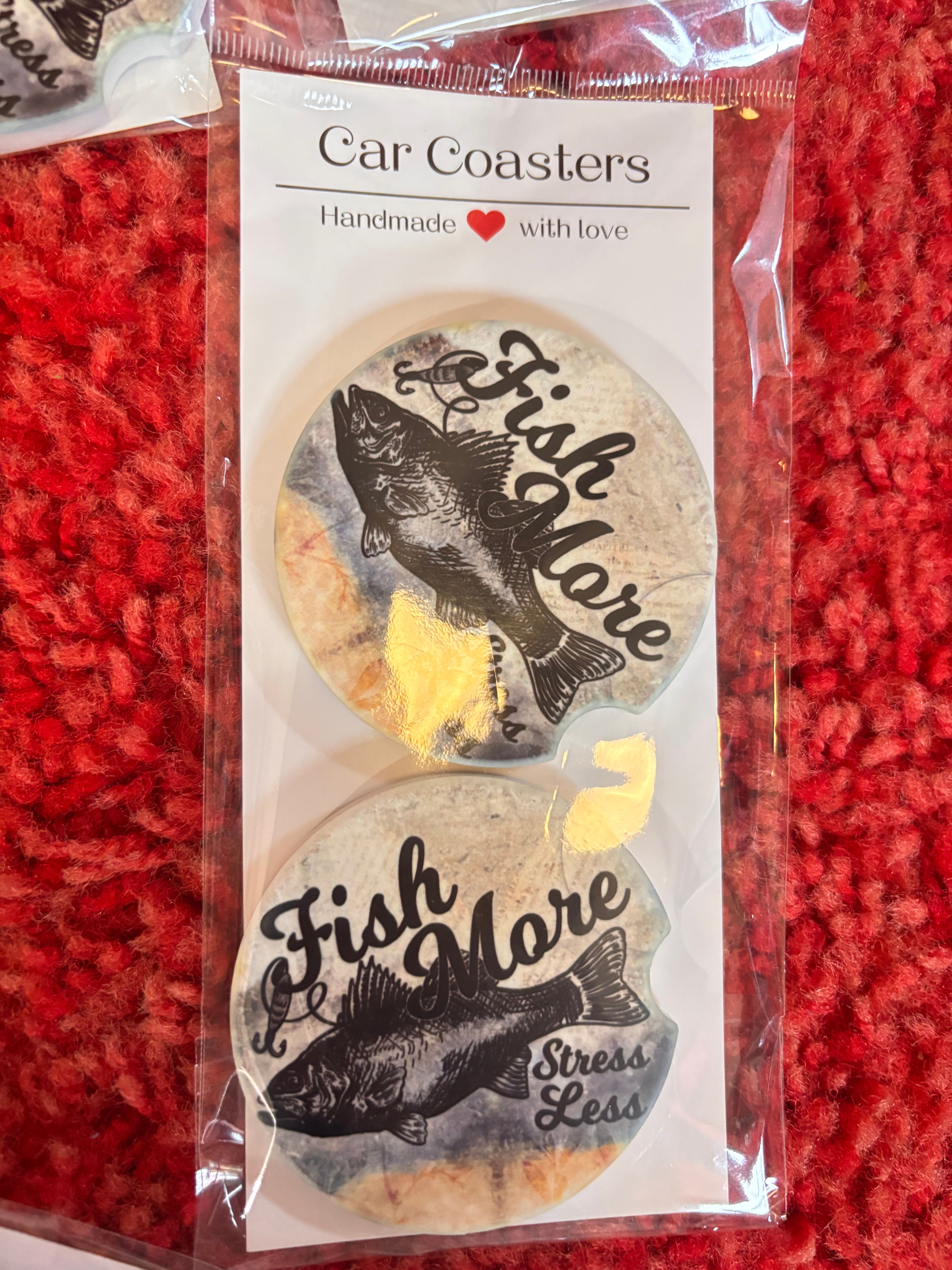 Ceramic Car Coaster Cork Backed #3