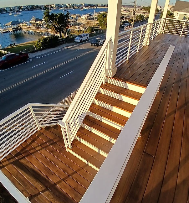 Beautiful Deck We Pressure Washed And Stained In Wrightsville Beach, NC