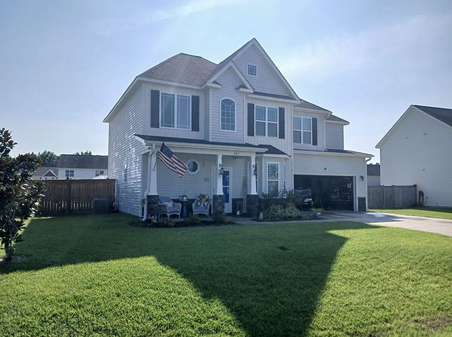 Two Story Home We Soft Washed on Canoe Lane In Swansboro, NC