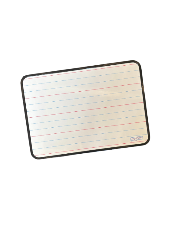 Red, Blue, Blue double sided magnetic whiteboard