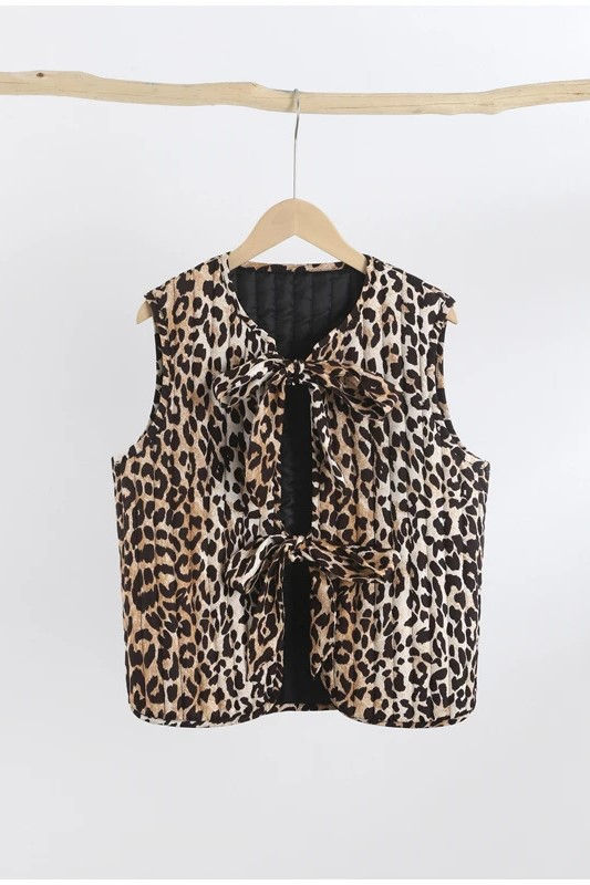 Leopard Quilted Vest