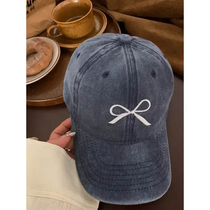 Navy Baseball Cap w/ Bow