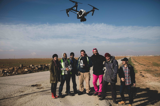 BTS.Director Jacqui Fifer with crew.THE
