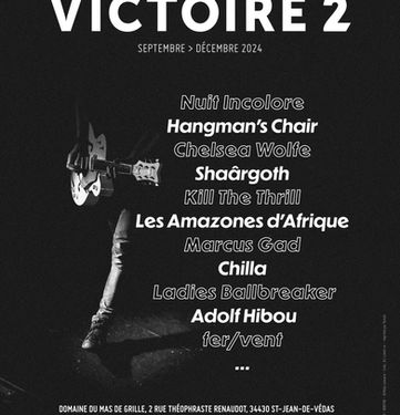 Programmation janvier à mars 2025 de Victoire 2 – affiche par Anne-Laure Limet