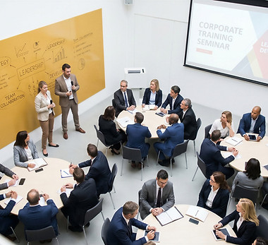 A corporate training seminar