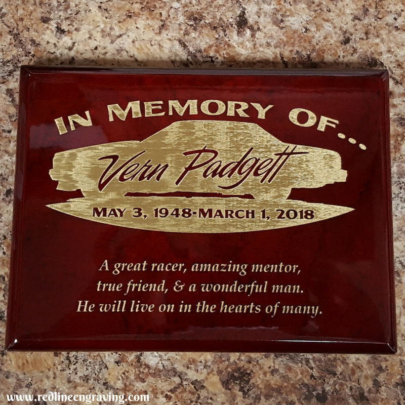 Thumbnail: Color Filled Piano Finish Award Plaque
