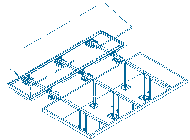 Basement System for rolling and jacking mobile and modular homes over a basement