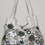 Thumbnail: Flower Power (Forest Green, Beige) satchel w/change purse