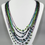 Thumbnail: 7 Strand Seed Bead Necklace with faceted accent beads