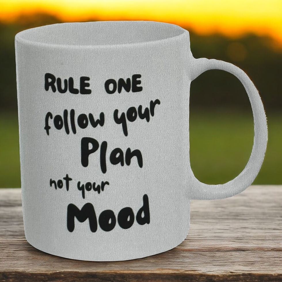 side view of Rule One coffee cup