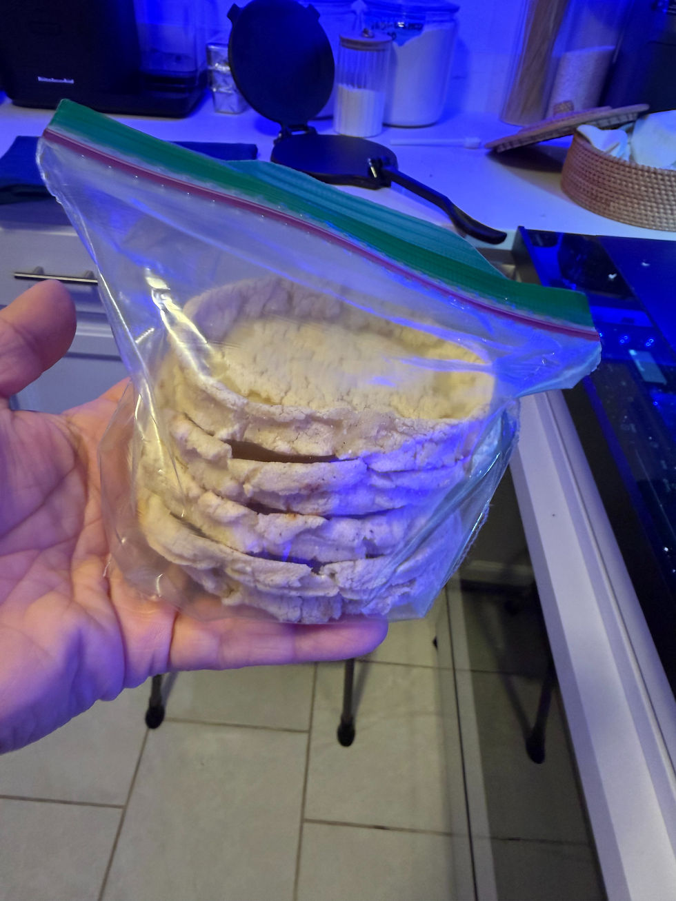 How I store shaped sopes in the fridge the night before the party.