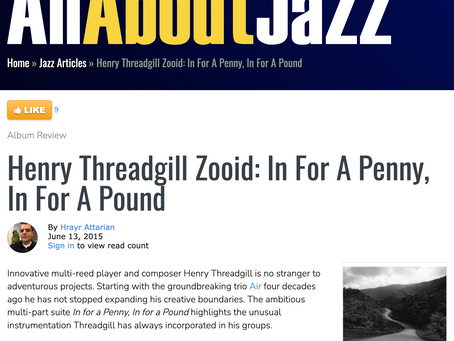 All About Jazz – Review of "In for a Penny, In for a Pound"