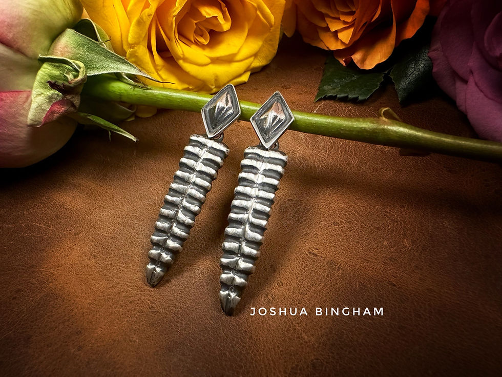 Thumbnail: Diamondback Rattlesnake Earrings
