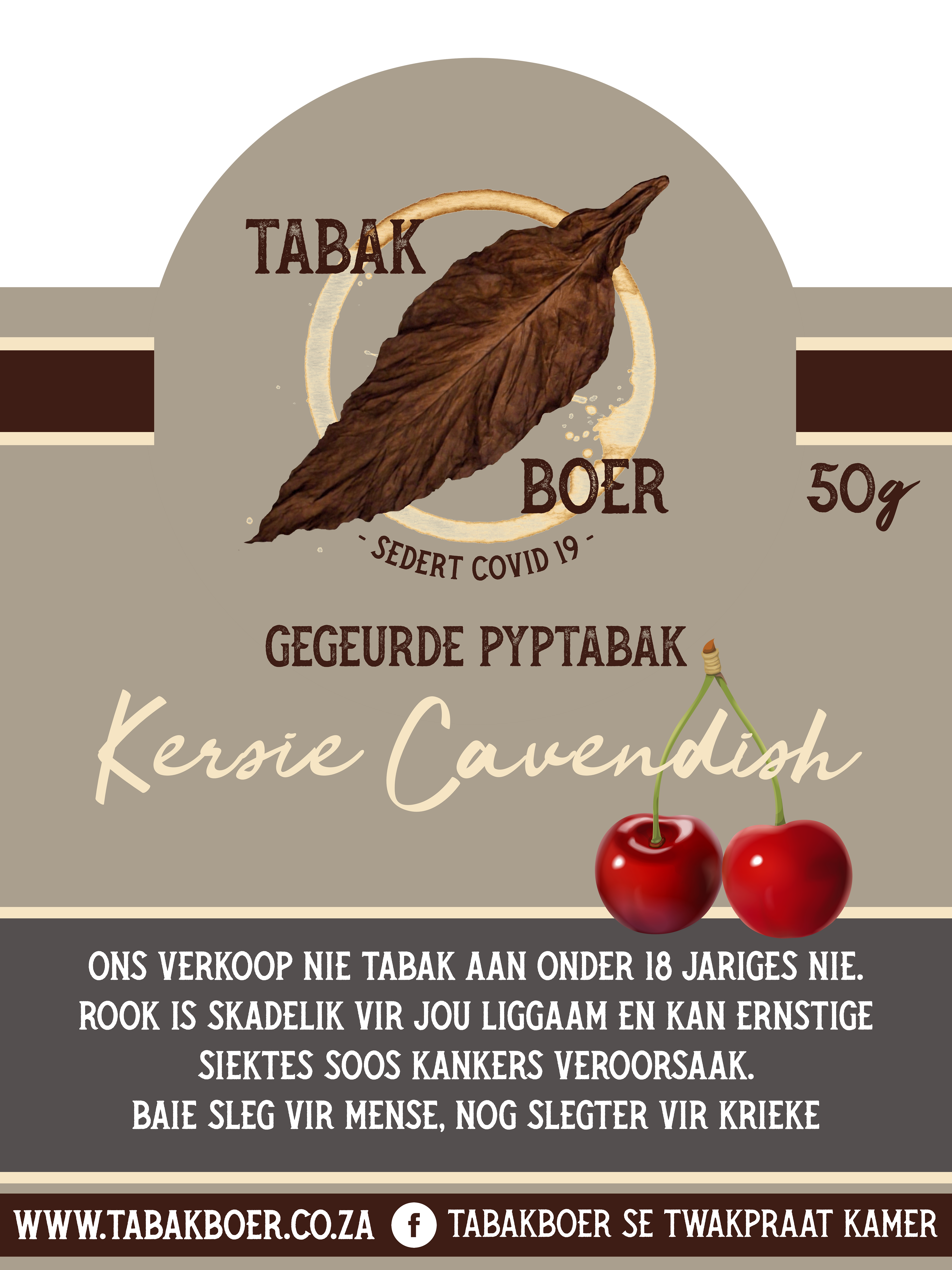 Gegeurde Pyptabak -Kersie Cavendish