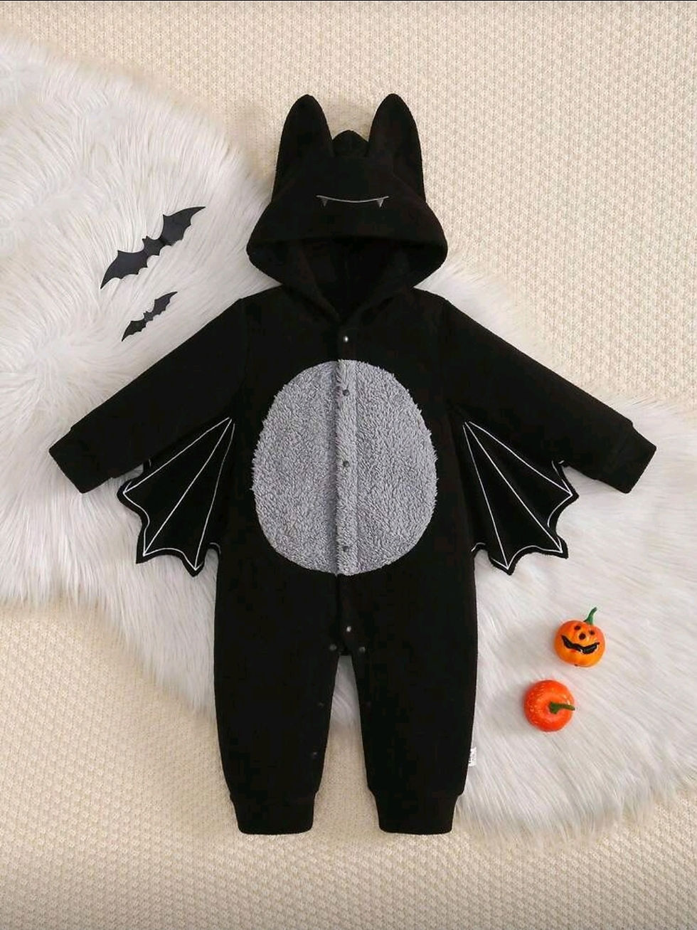 Thumbnail: Baby Boy Cute Bat Embroidery Thickened Long Sleeve Romper C