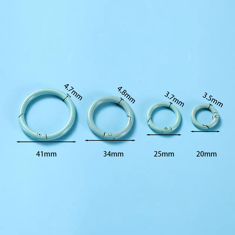 縮圖：34-41mm color keychain, mobile phone chain, spring, opening ring, handmade diy  