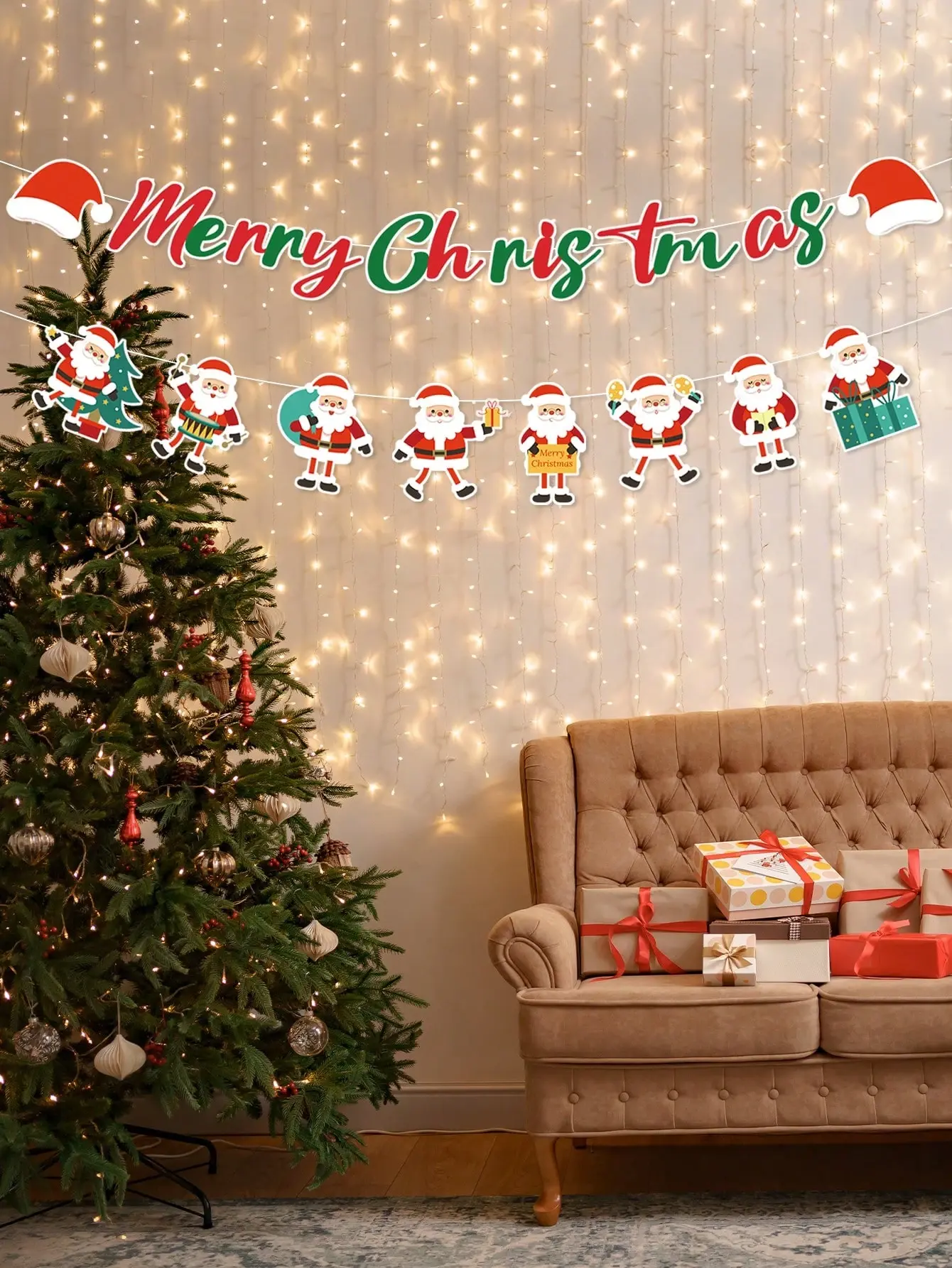 Christmas Paper Hanging Banner