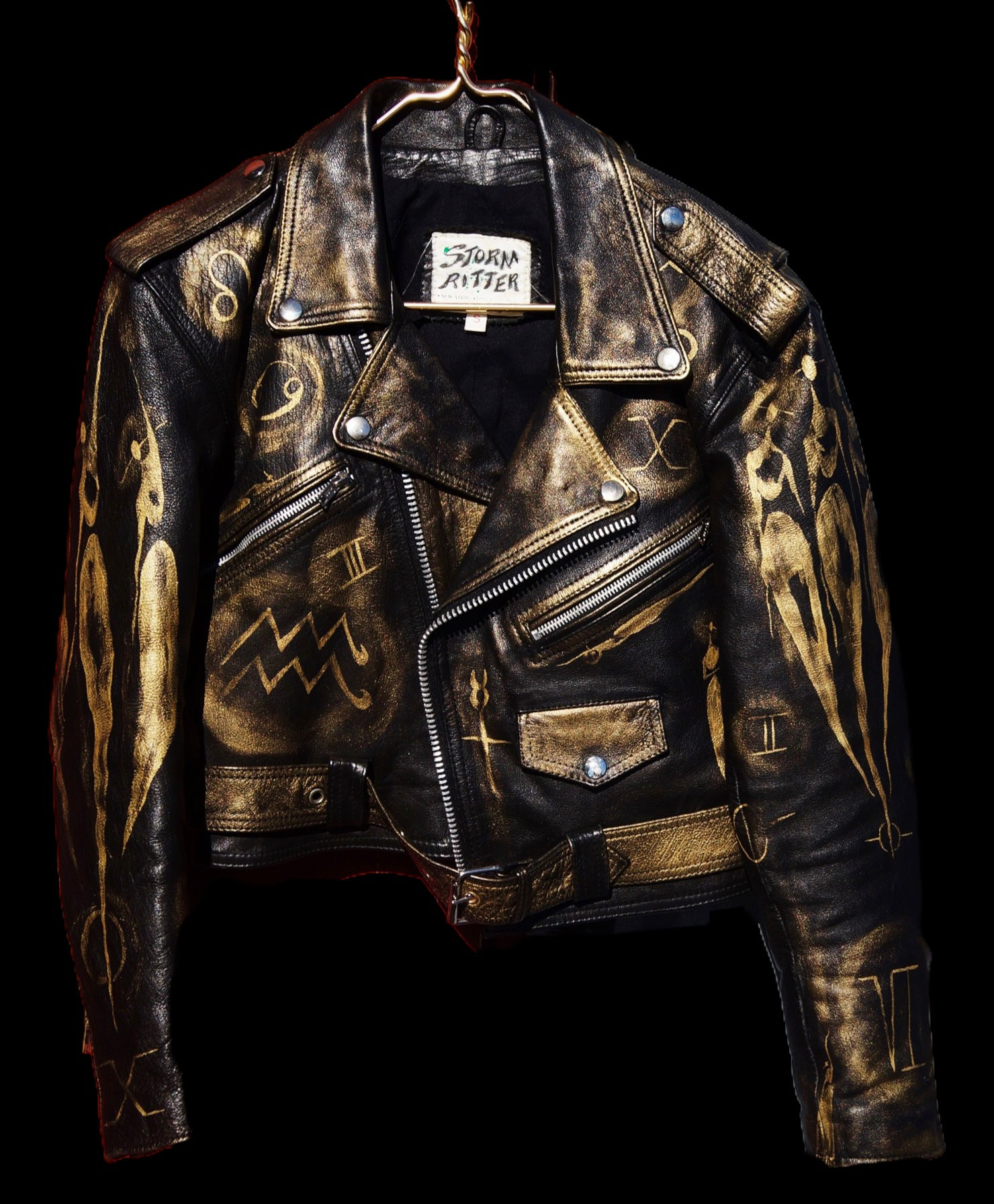 Inner Peace - Painted Vintage Moto Jacket