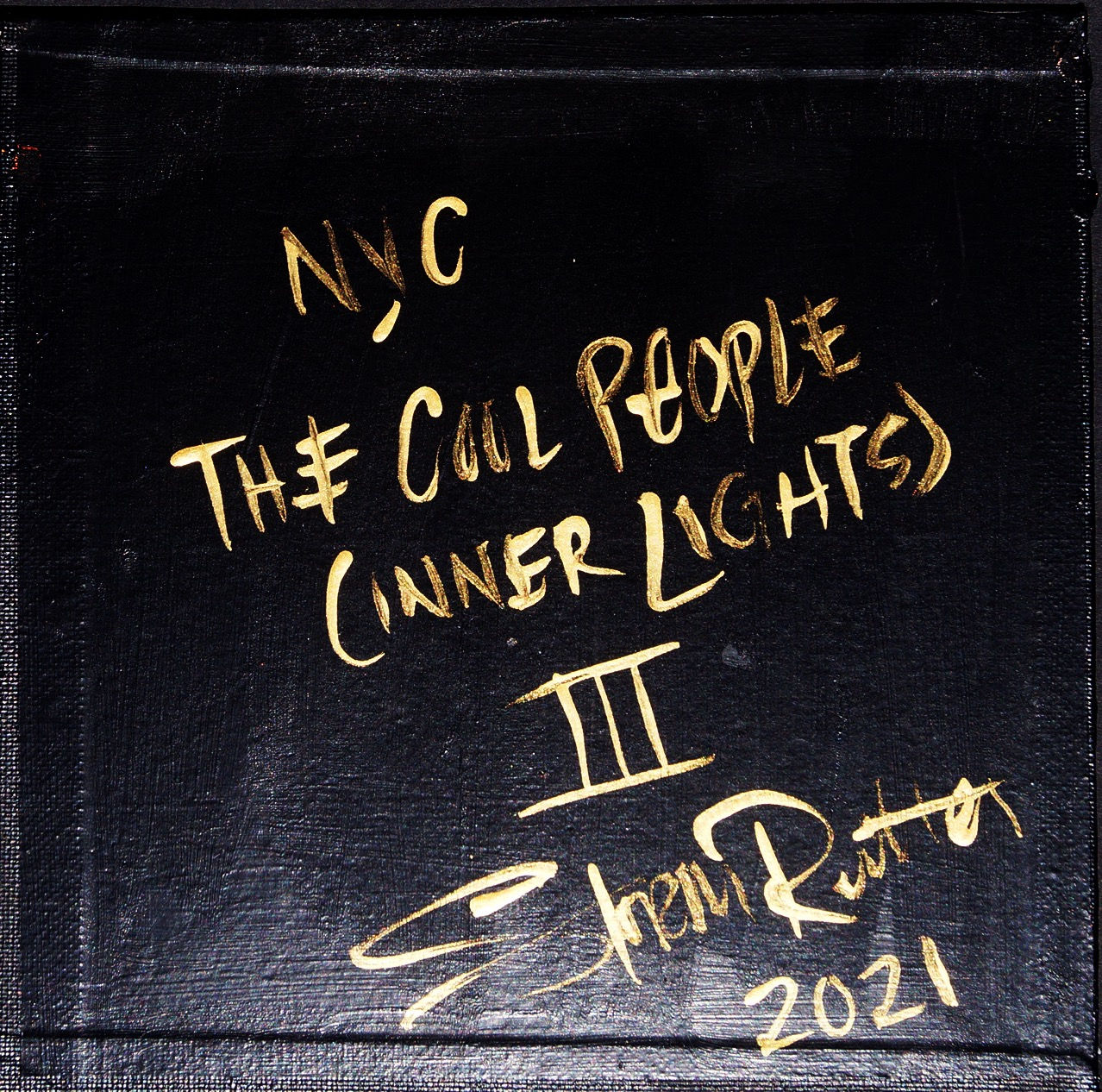 "The Cool People (Inner Lights) III" - Painting on Canvas Panel (8x8")