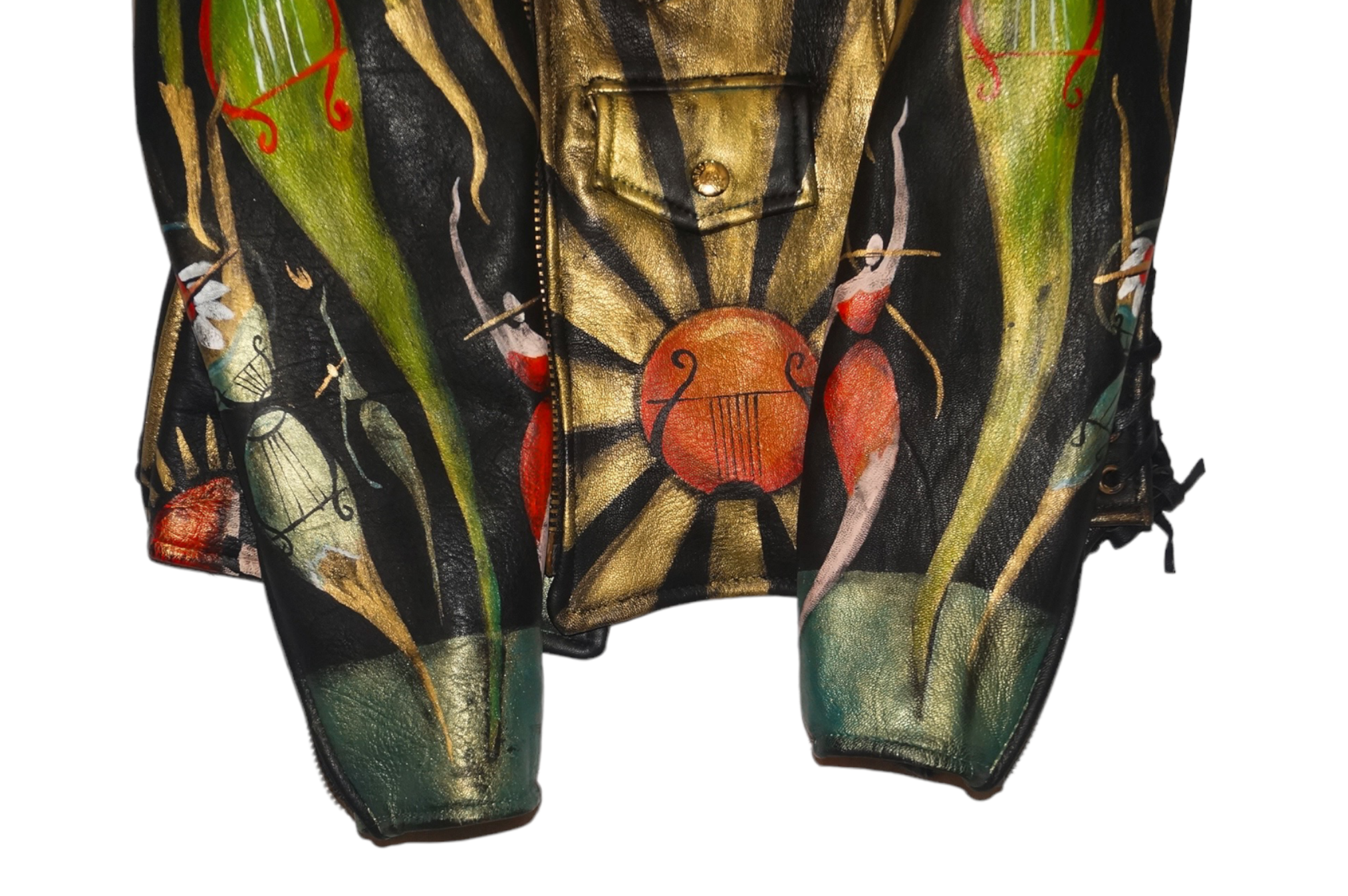 "The Cirque" Painted Leather Jacket