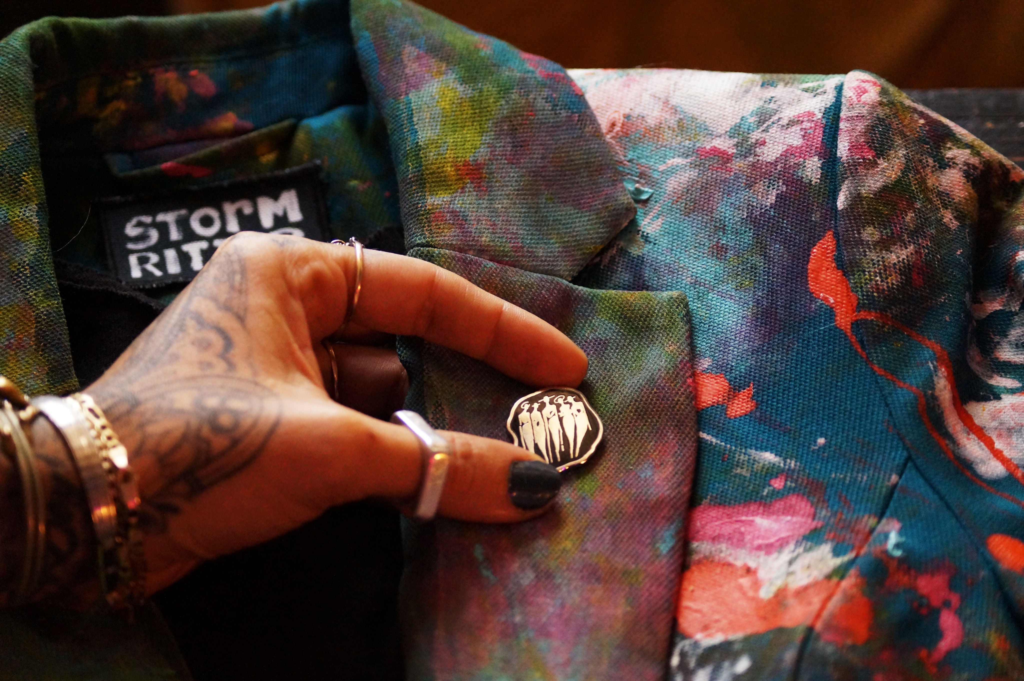 "The Cool People Classic" Silver Metal Pin