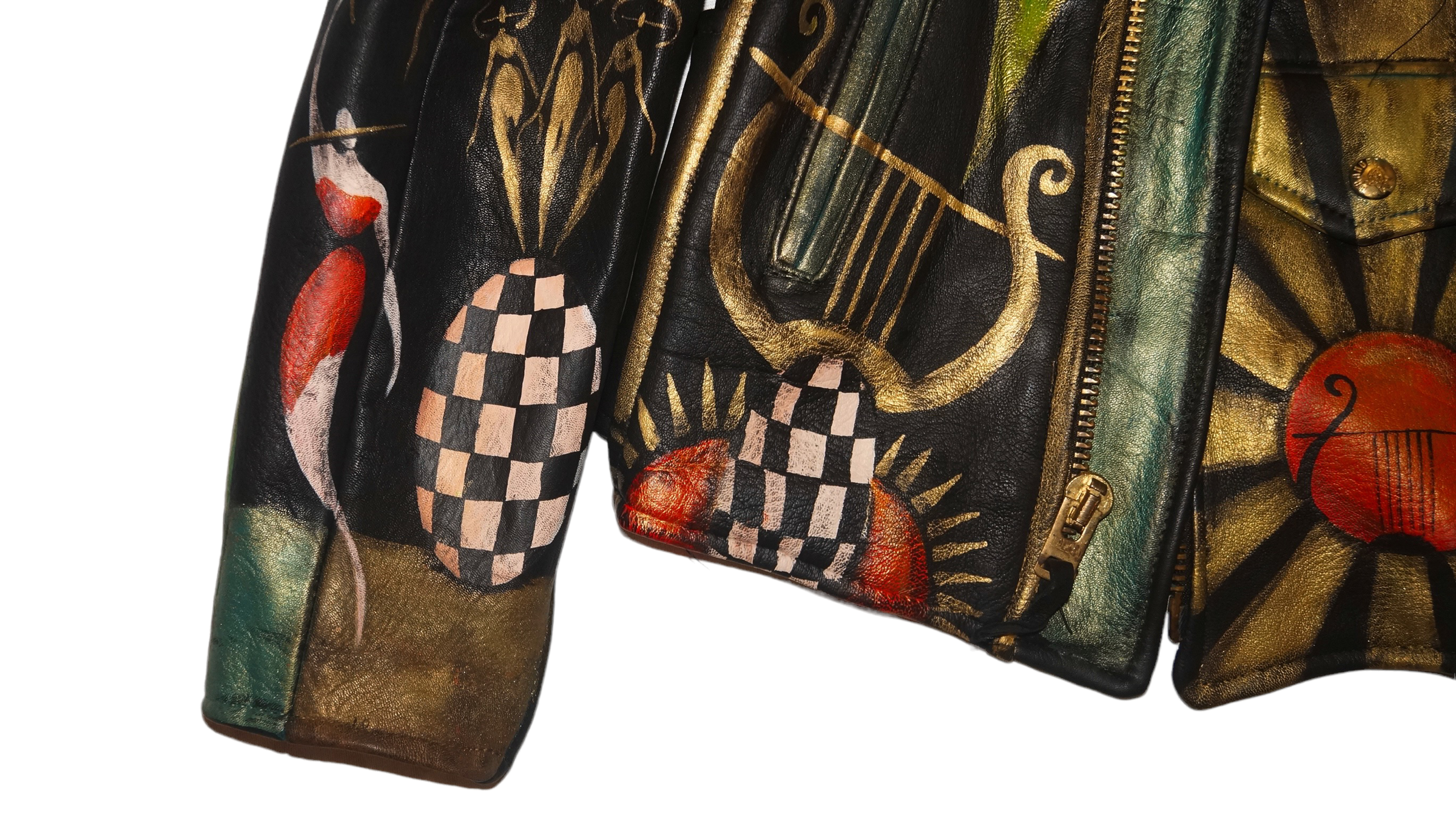"The Cirque" Painted Leather Jacket