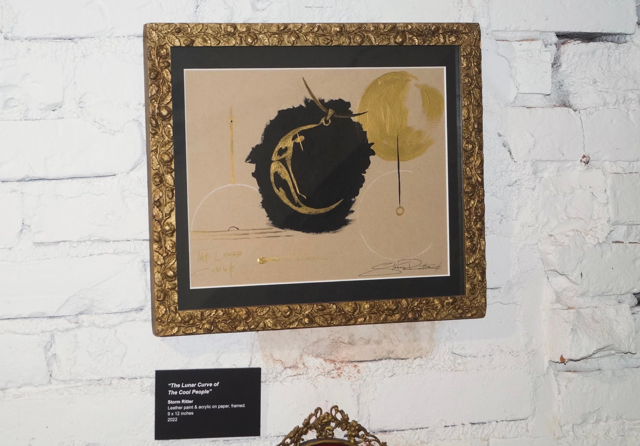"The Lunar Curve" Painting on Artisan Paper (9x12")