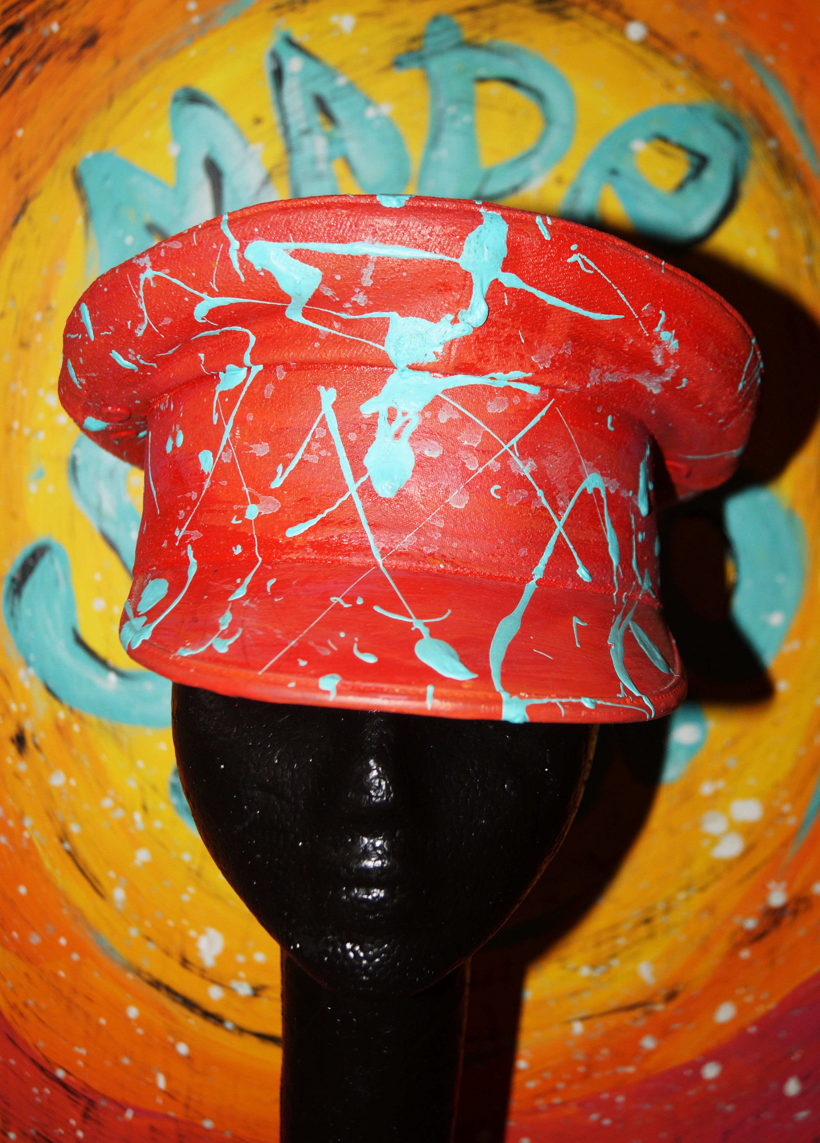 Red Pollock Painted Service Cap