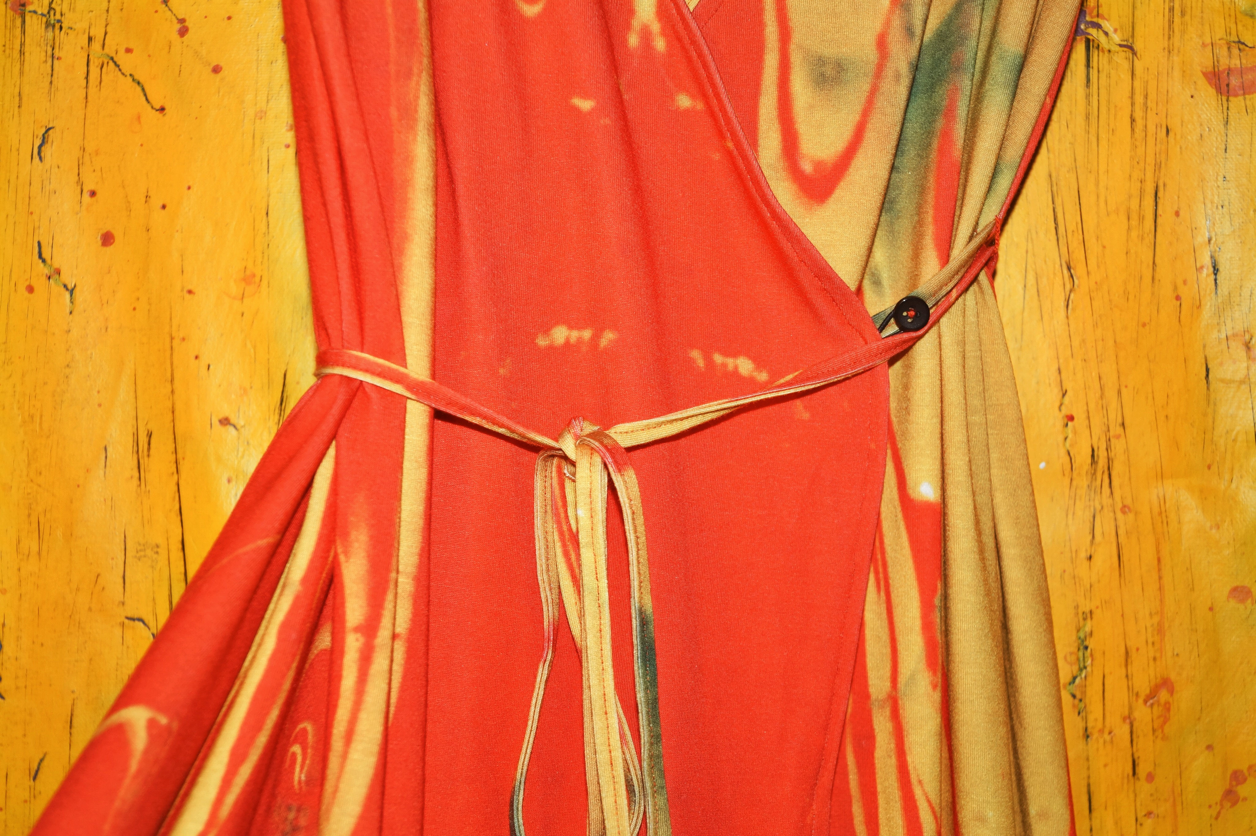 S/M - Tequila Sunrise Wrap Dress
