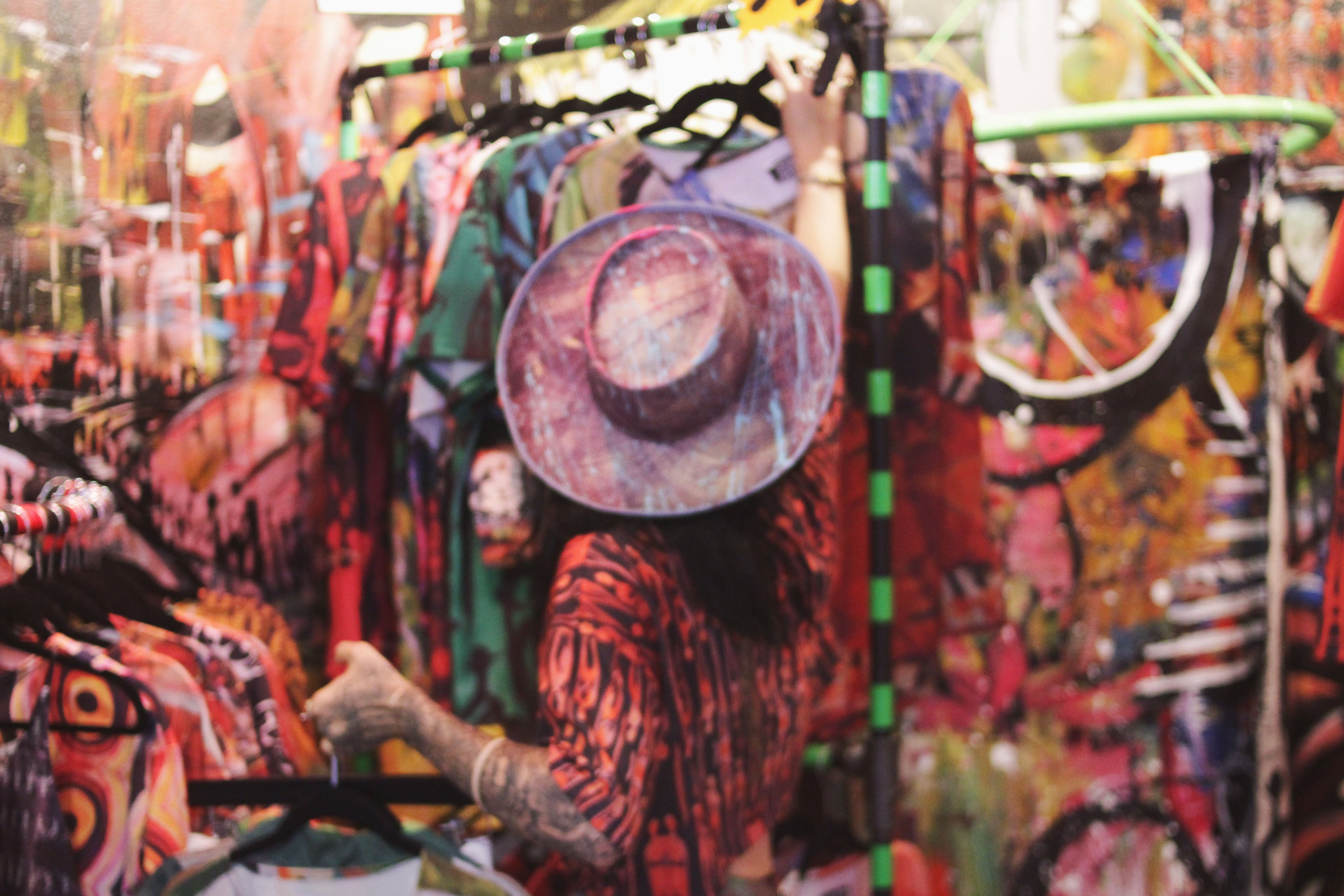 Purple Aura Splat Straw Hat