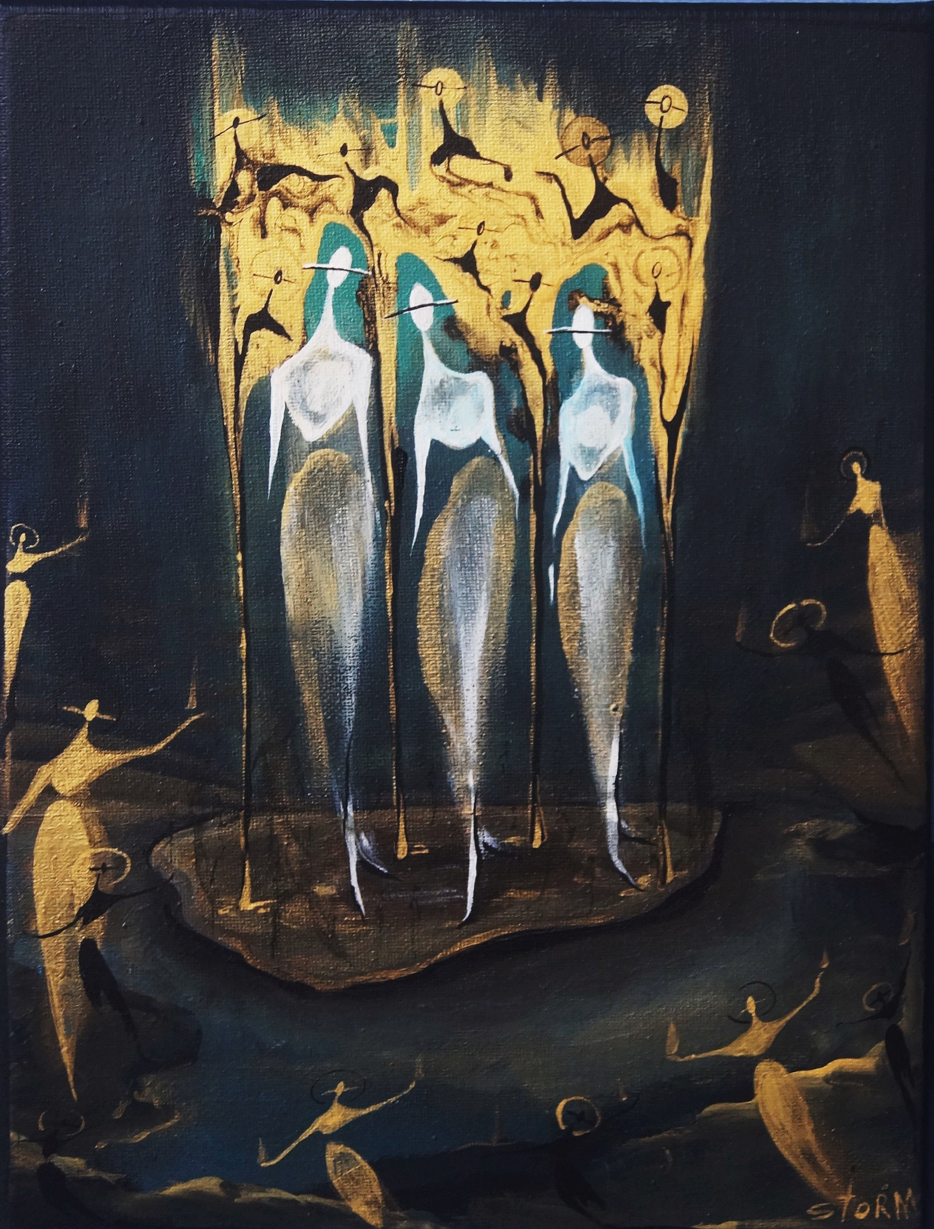 "The Crossover" Canvas Painting (9x12")